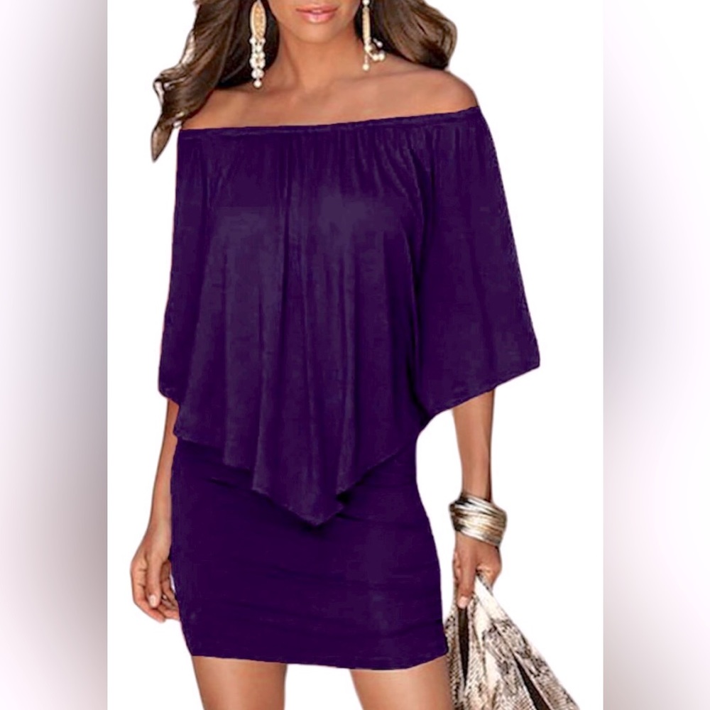 Women’s Bodycon Dress - Size Medium - Purple - by Sidefeel